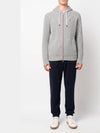 Cashmere English Rib Knit Hooded Cardigan Light Gray - BRUNELLO CUCINELLI - BALAAN 4