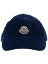 Logo Patch Velvet Ball Cap 3B00025 549SE 76F - MONCLER - BALAAN 2