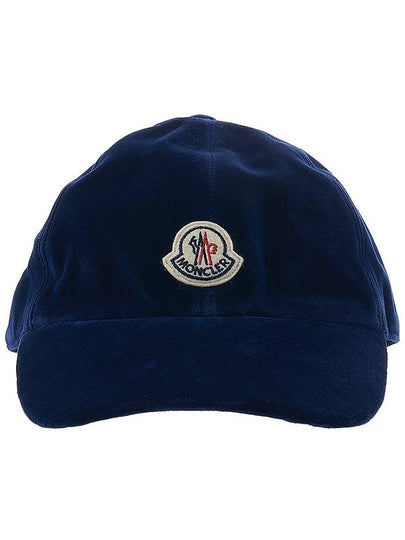 Logo Patch Velvet Ball Cap 3B00025 549SE 76F - MONCLER - BALAAN 2