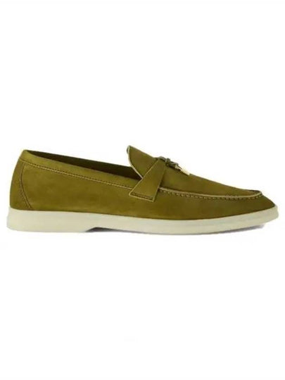 Summer Charms Walk Suede Loafers Green - LORO PIANA - BALAAN 2