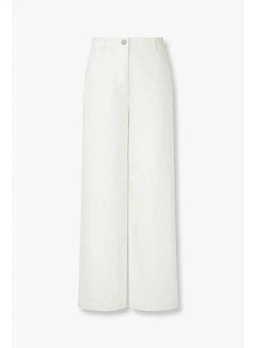 Women s Wide Leg Denim Pants White - DRIES VAN NOTEN - BALAAN 1