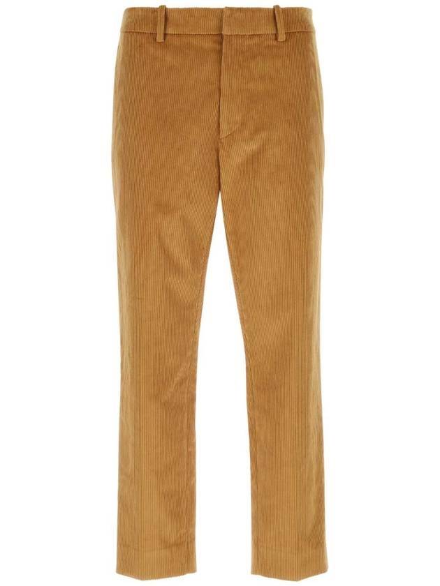 Corduroy Straight Pants Camel - MONCLER - BALAAN 1