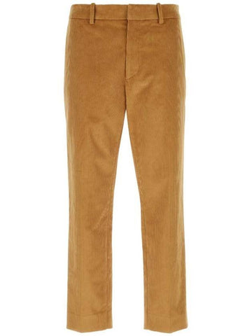 Corduroy Straight Pants Camel - MONCLER - BALAAN 1