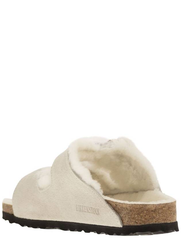 Arizona Shearling Slippers Antique White - BIRKENSTOCK - BALAAN 4