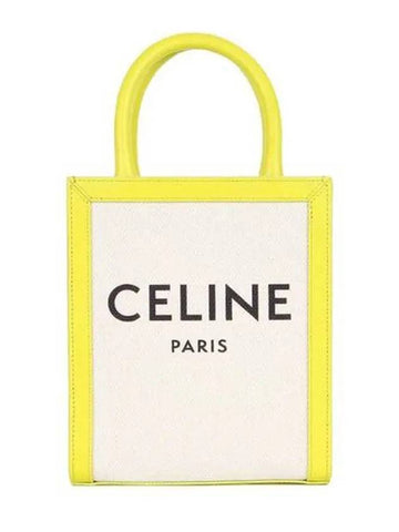 Women's Mini Vertical Cabas Tote Bag Yellow - CELINE - BALAAN 1