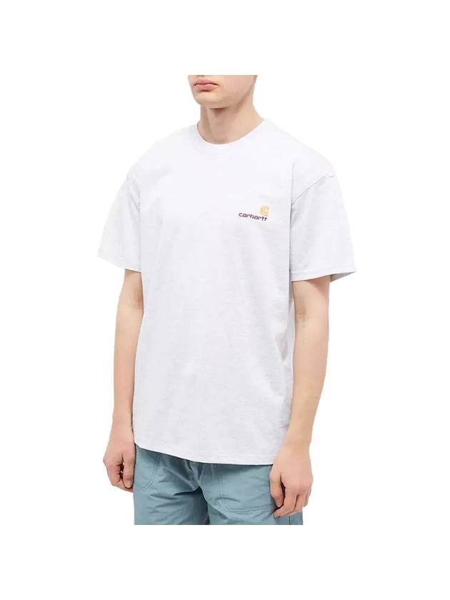 American Script Short Sleeve T-Shirt Ash Heather - CARHARTT WIP - BALAAN 1