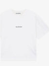 Logo Print Short Sleeve T-Shirt White - ACNE STUDIOS - BALAAN 3