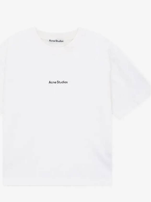 Logo Print Short Sleeve T-Shirt White - ACNE STUDIOS - BALAAN 3