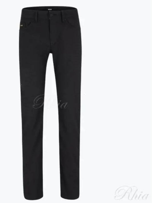 Delaware 3 Melange Stretch Denim Slim Fit Jeans Black - HUGO BOSS - BALAAN 2