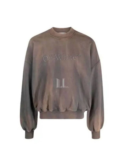 Bookish Laundry Boxy Sweatshirt Brown - OFF WHITE - BALAAN 2