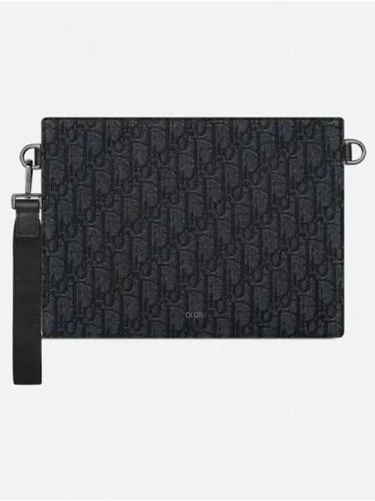 Oblique A5 Triangle Pouch Black - DIOR - BALAAN 2