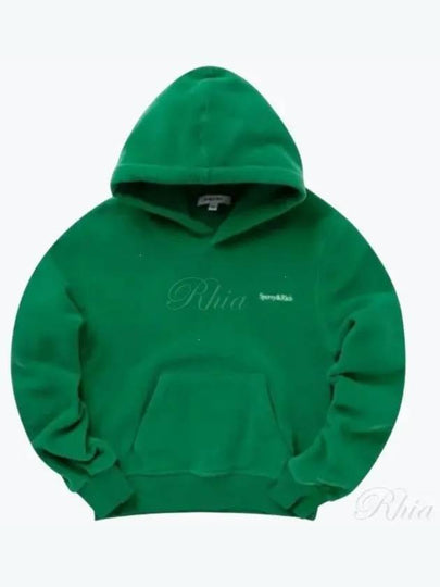 Serif Embroidered Logo Hoodie Green - SPORTY & RICH - BALAAN 2