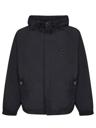 Logo Plaque Drawstring Jacket Black - DOLCE&GABBANA - BALAAN 2