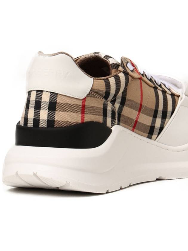 Vintage Check Suede Leather Sneakers Archive Beige - BURBERRY - BALAAN 5