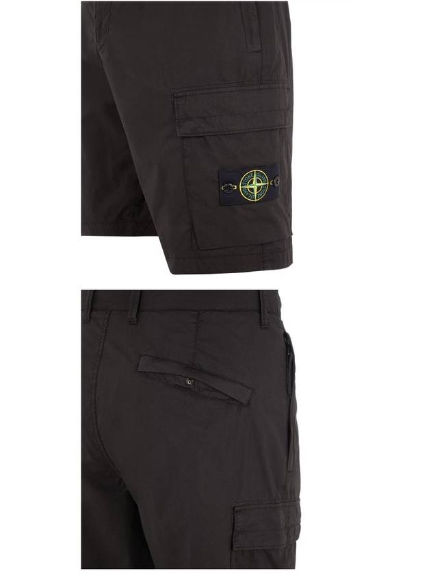 Light Stretch Cotton Bermuda Shorts Black - STONE ISLAND - BALAAN 6