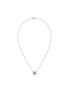 Mini Pop H Pendant Necklace Gold Bleu Sature - HERMES - BALAAN 1