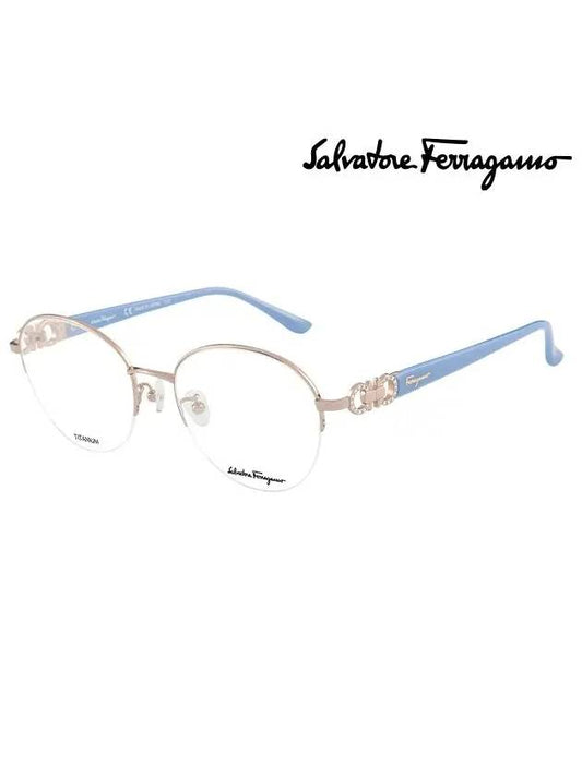 Ferragamo Glasses Frame SF2542RA 717 Round Titanium Women s - SALVATORE FERRAGAMO - BALAAN 1