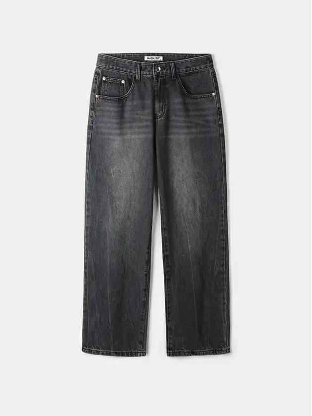 DPT 003 Damaged washed denim pants black - INDUST - BALAAN 1