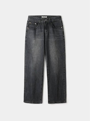 DPT 003 Damaged washed denim pants black - INDUST - BALAAN 1