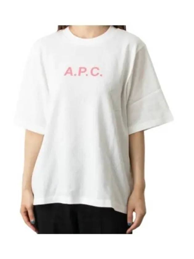 Mae Pique Mesh Short Sleeve T-Shirt White - A.P.C. - BALAAN 2