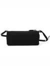 Triangle Logo Geometric Pouch Shoulder Bag Black - PRADA - BALAAN 4