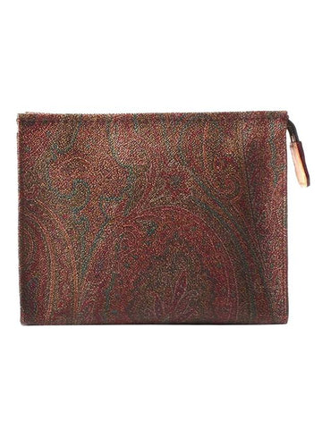 Paisley Clutch Bag Brown - ETRO - BALAAN 1