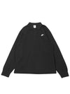 Club Long Sleeve Knit Polo Black Asia FQ3418 010 - NIKE - BALAAN 1