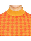 Jacquard Short Sleeve Knit Top Orange - TORY BURCH - BALAAN 7