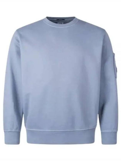 Brushed and Emerized Diagonal Fleece Lens Sweatshirt Blue - CP COMPANY - BALAAN 2