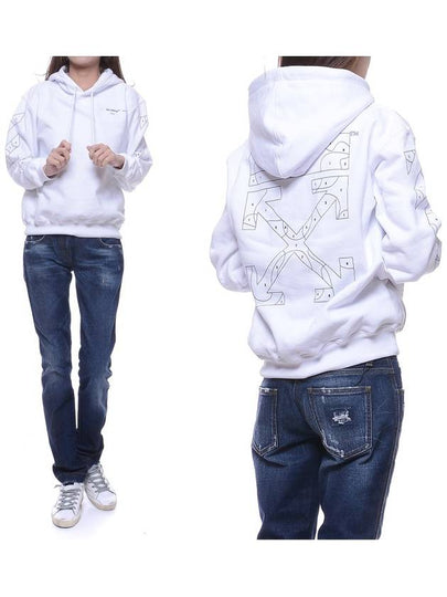 Women's Puzzle Arrow Hoodie White - OFF WHITE - BALAAN 2