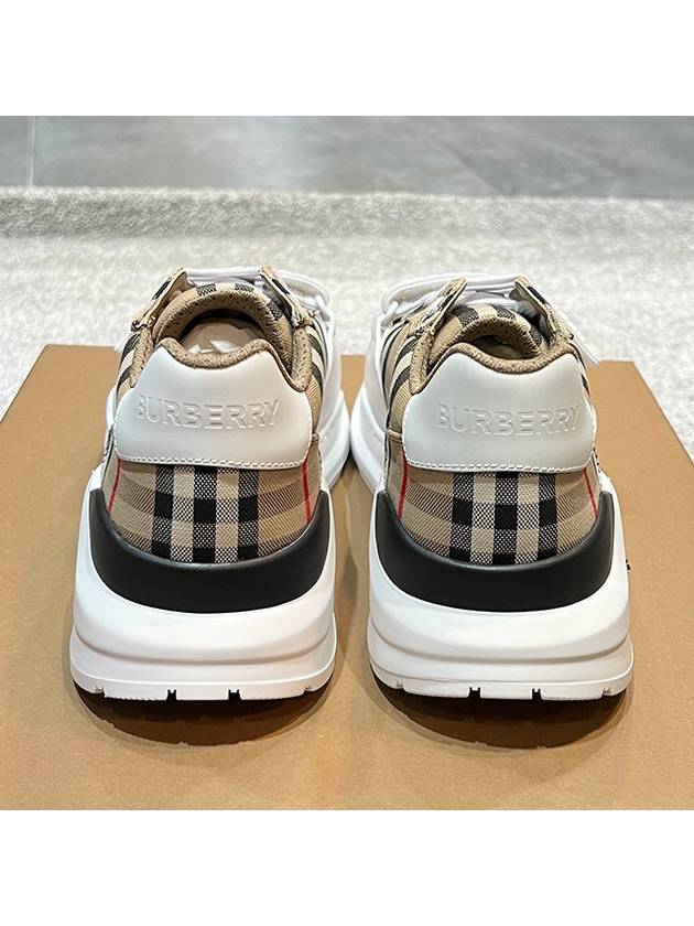 Vintage Check Suede Leather Sneakers Archive Beige - BURBERRY - BALAAN 5