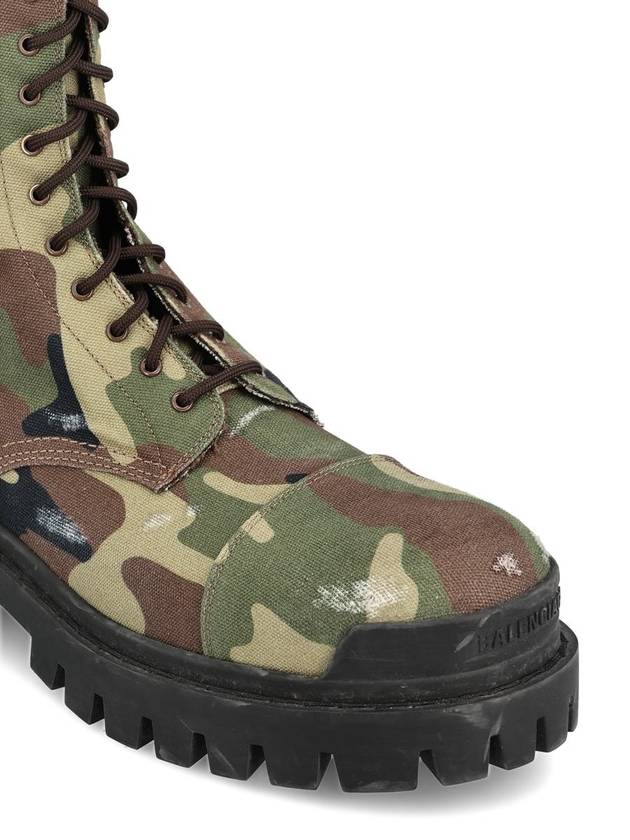 Camouflage Lace-Up Ankle Boots Green - BALENCIAGA - BALAAN 5