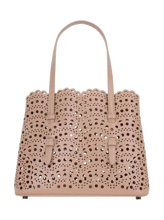 Mina 25 Wave Lux Calfskin Tote Bag Salmon - ALAIA - BALAAN 2