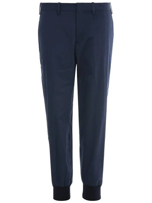 BPA78S 2208 415 hem banding slim fit navy jogger slacks - NEIL BARRETT - BALAAN 2