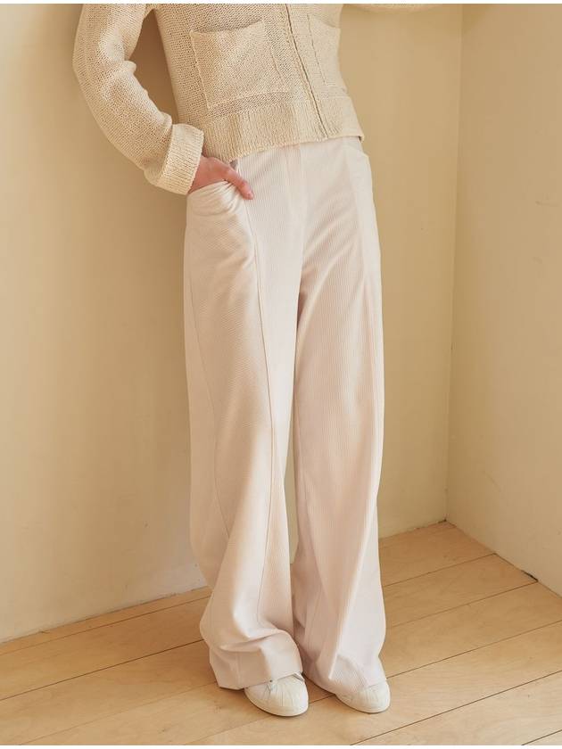 Pintuck Golgi Pants Ivory - CORCA - BALAAN 3