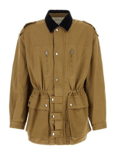 Eloan Cotton Single Coat Khaki - ISABEL MARANT - BALAAN 1