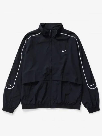 NSW Solo Swoosh Woven Track Jacket Black - NIKE - BALAAN 2