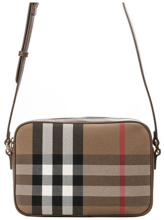 Checked Leather Camera Cross Bag Brown - BURBERRY - BALAAN 2