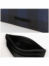 Check Leather Card Wallet Navy - BURBERRY - BALAAN 5