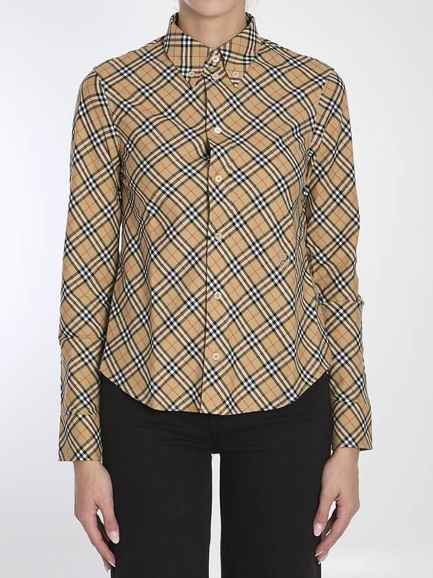 Check Cotton Shirt - BURBERRY - BALAAN 1