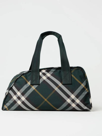 Shield Check Pattern Medium Duffel Bag Green - BURBERRY - BALAAN 2