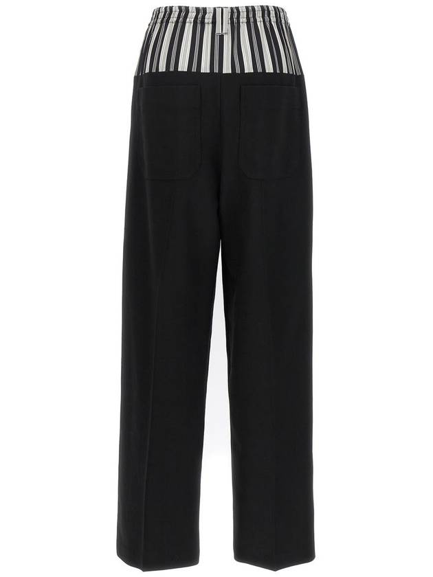 Wool Layered Wide Pants Black - FENDI - BALAAN 3