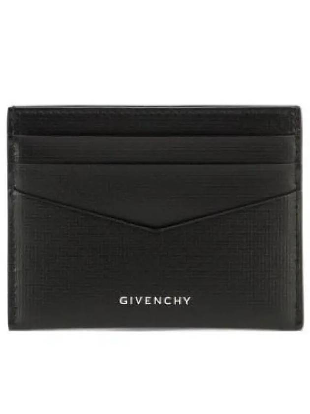 Logo Leather Card Wallet Black - GIVENCHY - BALAAN 2