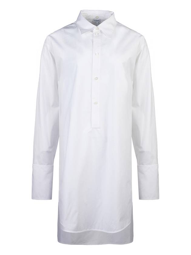 Deconstructed Shirt Cotton Midi Dress White - LOEWE - BALAAN 2