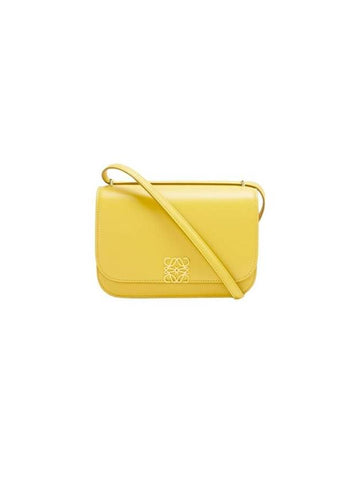 Small Silk Calfskin Goya Shoulder Bag Yellow - LOEWE - BALAAN 1