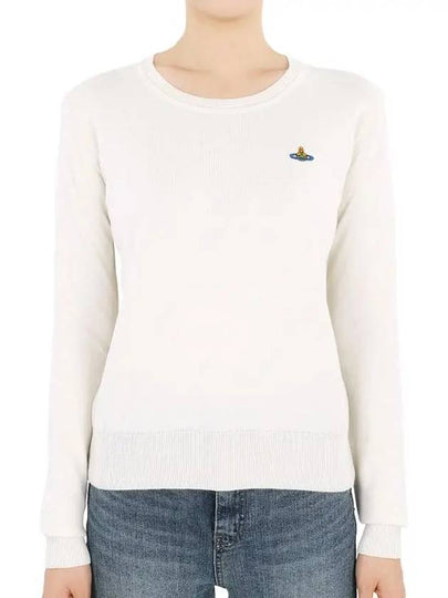 ORB Embroid Logo Knit Top Cream - VIVIENNE WESTWOOD - BALAAN 2