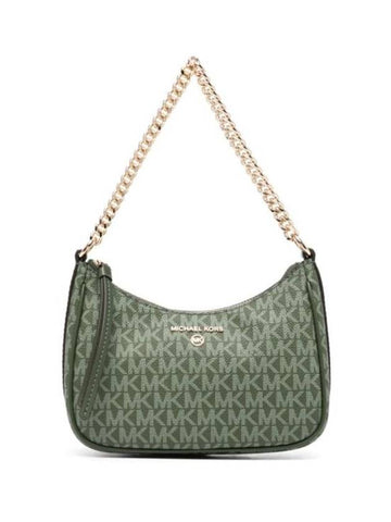 Jet Set Charm Small Nylon Gabardine Shoulder Bag Green - MICHAEL KORS - BALAAN 1