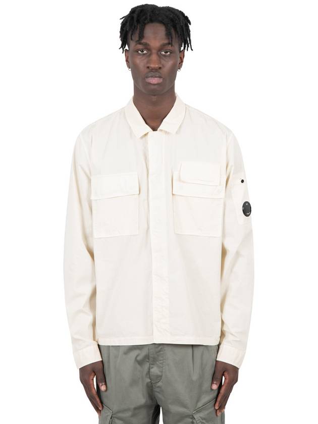 Gabardine Long Sleeve Shirt Beige - CP COMPANY - BALAAN 2