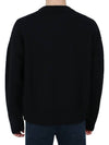 Big Heart Logo Wool Knit Top Black - AMI - BALAAN 5