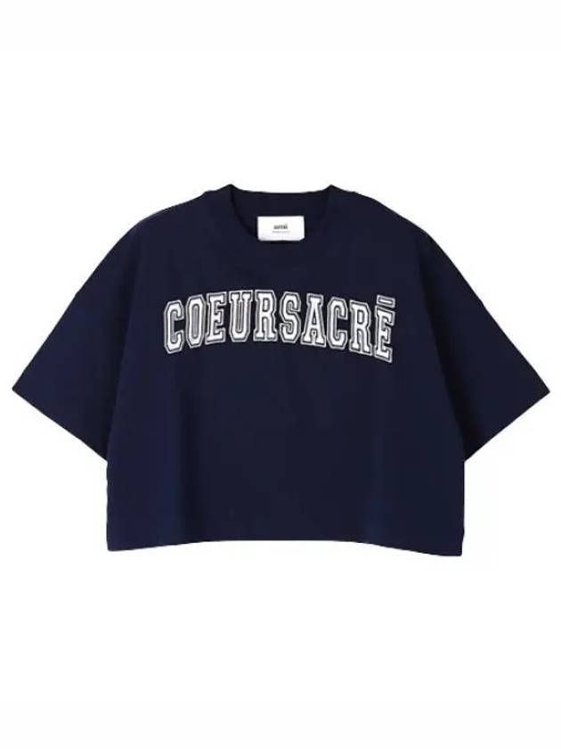 Cropped Coeur Sacr T shirt - AMI - BALAAN 1